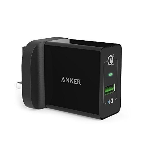 Anker PowerPort +1 – 18W Fast Wall Charger with Qualcomm Quick Charge 3.0 – A2013 – Black