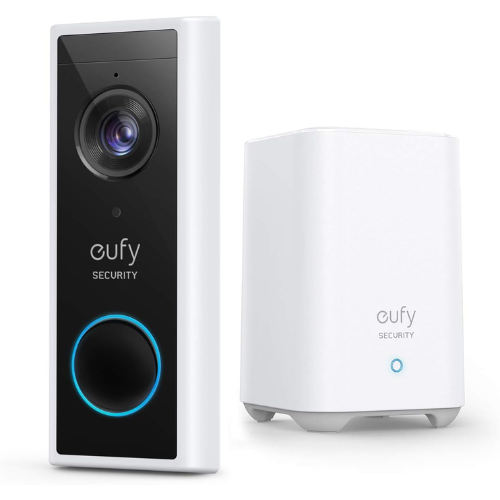 Eufy Video Doorbell 2K Battery-Powered – Black & White – T82101W1