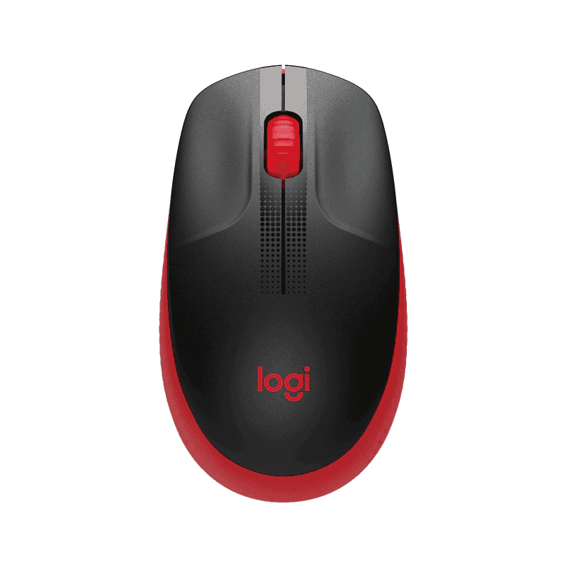 Logitech Wireless Mouse Full Size M190 – Red (910-005908)